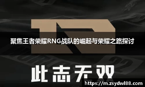 聚焦王者荣耀RNG战队的崛起与荣耀之路探讨