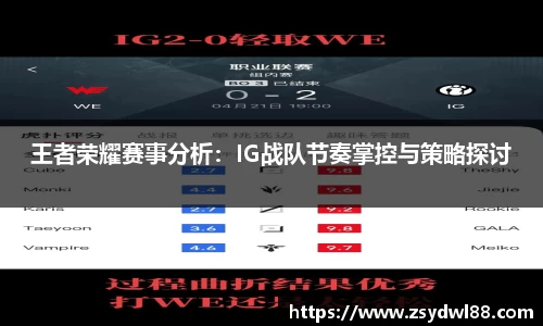 王者荣耀赛事分析：IG战队节奏掌控与策略探讨